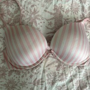 Striped Pink and White Women's Bra Victoria’s Secret very sexy 34D